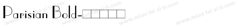 Parisian Bold字体转换